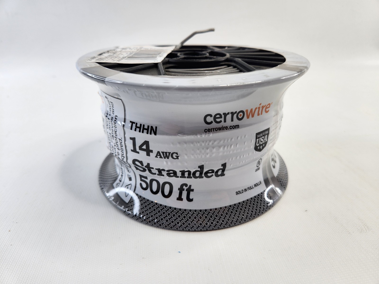 Cerrowire 500 ft. 14 AWG Gauge Gray Stranded Copper THHN Wire