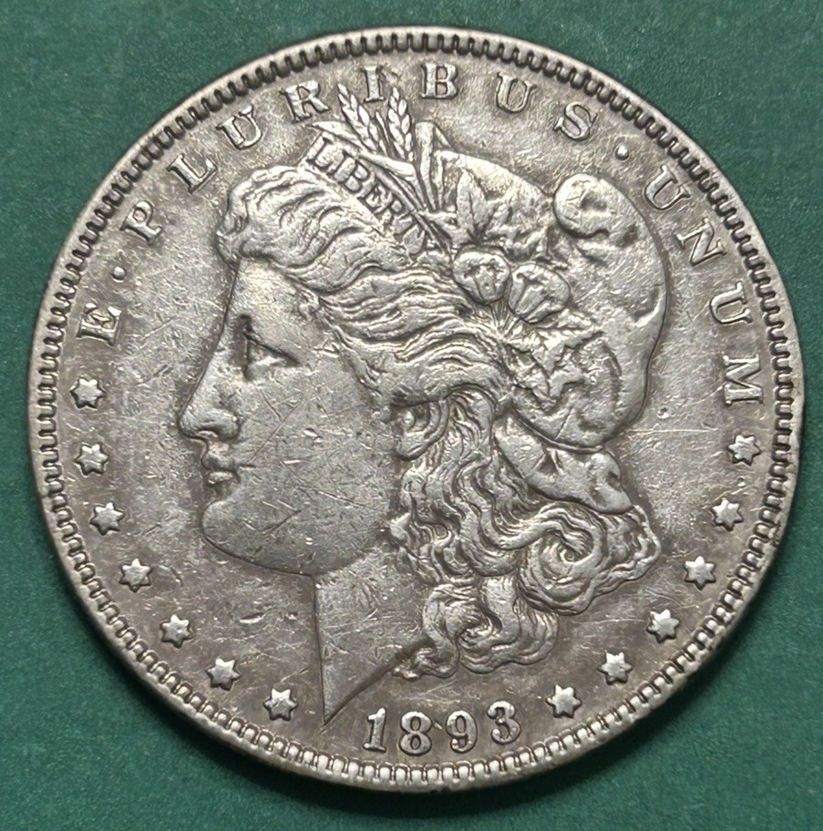 1893 P Morgan Silver Dollar KEY DATE EF 1893 P Morgan Silver Dollar KEY DATE EF