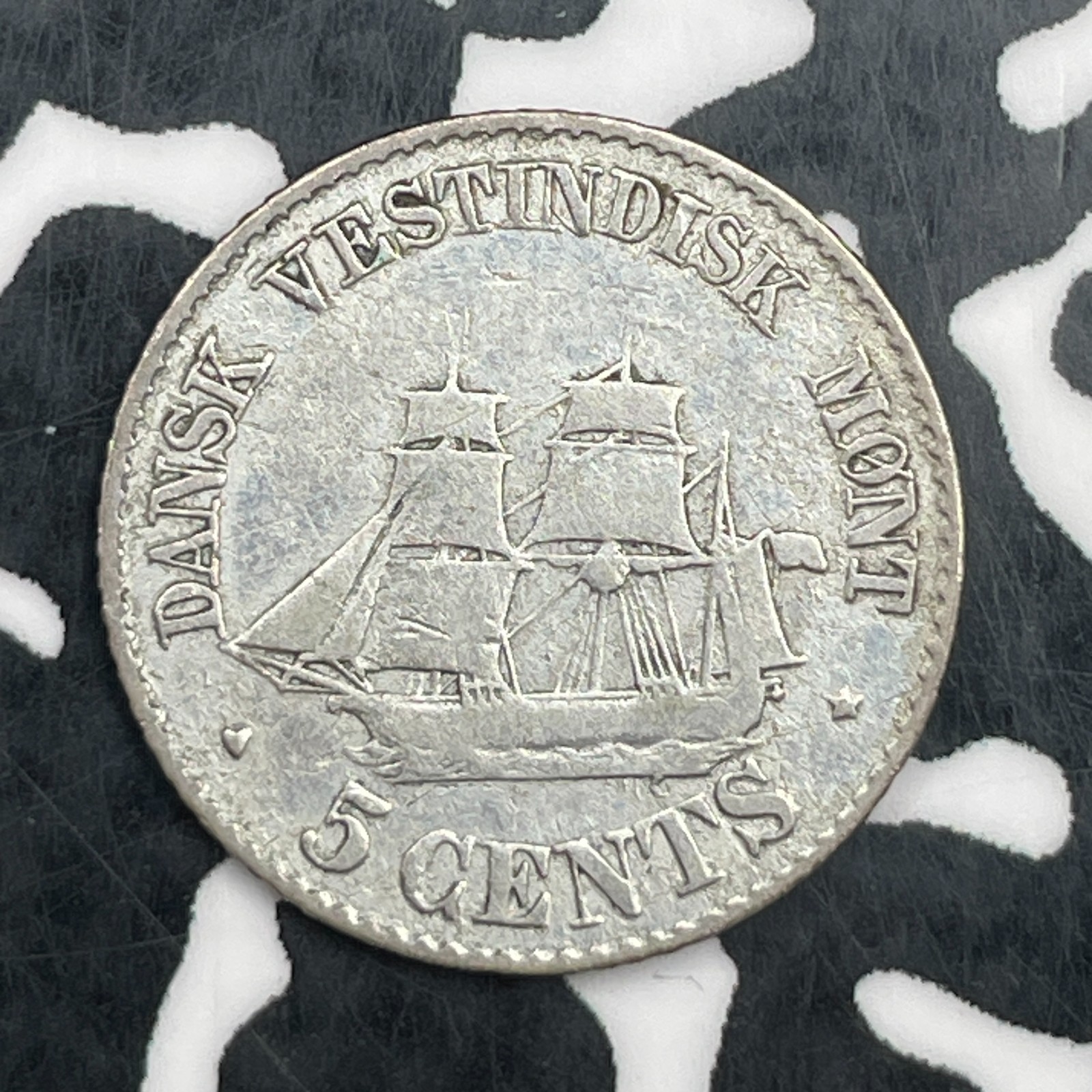1878 Danish West Indies 5 Cents Lot#N1164 Silver 1878 Danish West Indies 5 Cents Lot#N1164 Silver