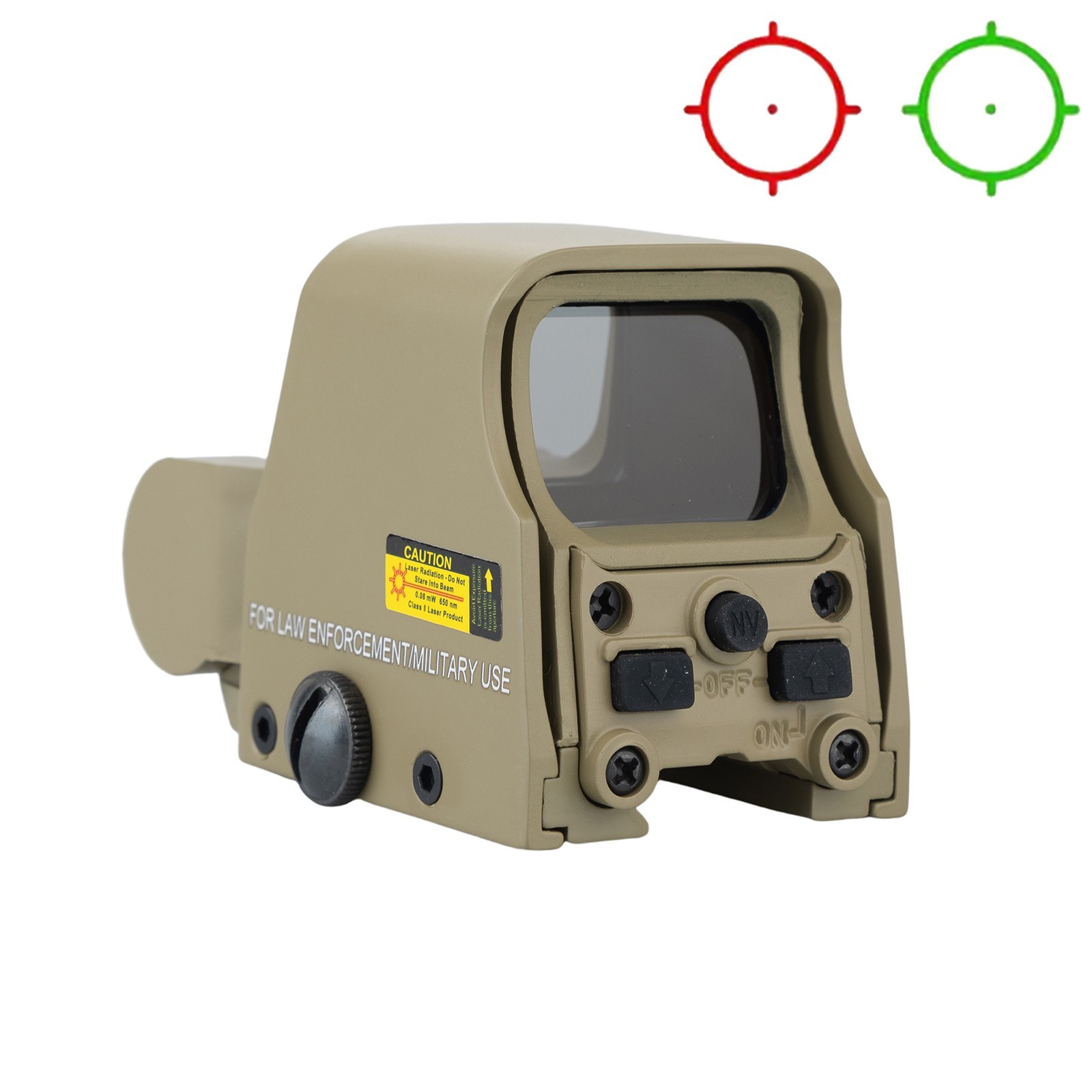 553 Holographic Red/Green Dot Reflex Sight for 20mm Picatinny Rail Black/Tan/Red