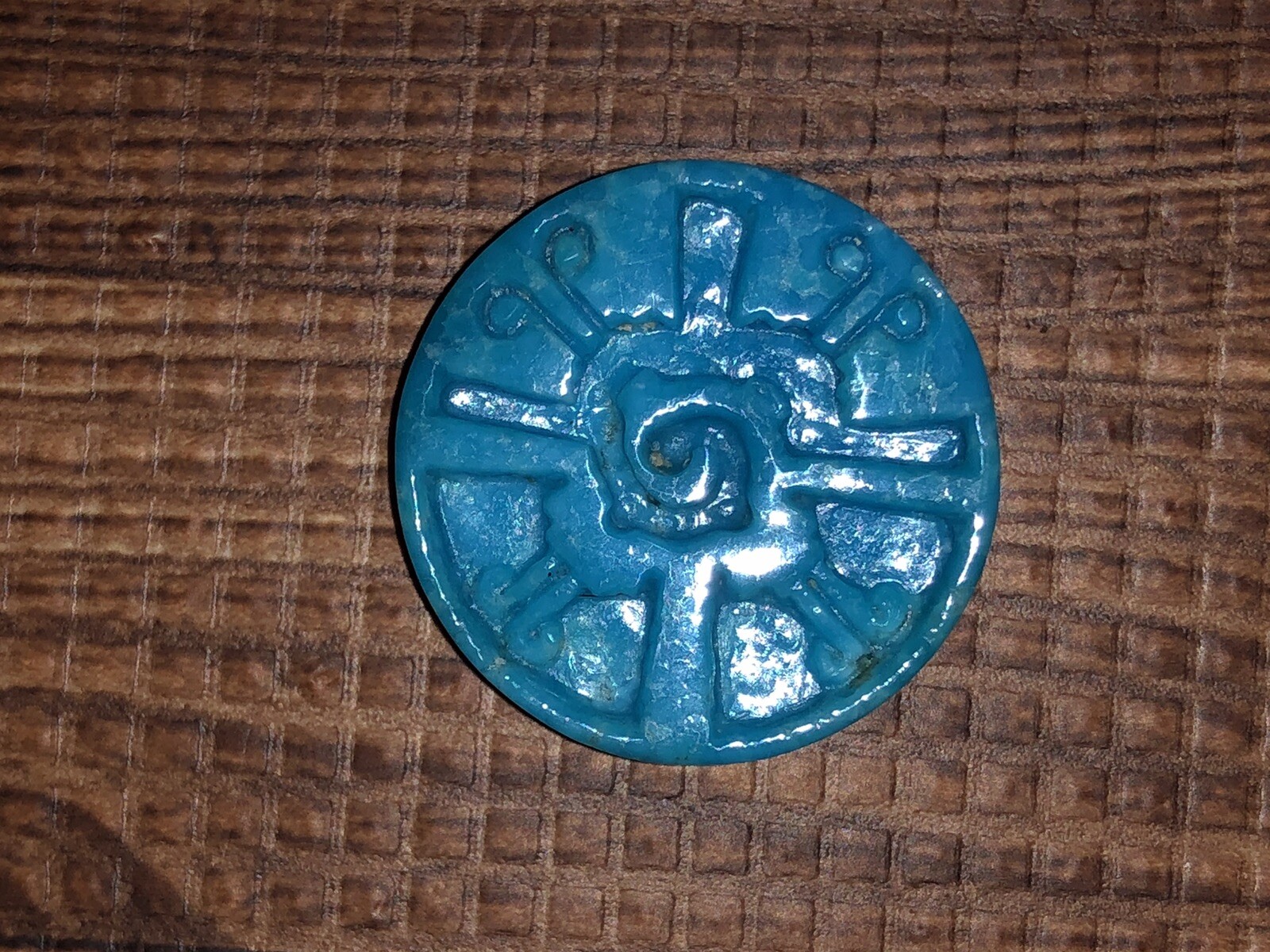 Finest AAA+ Kingman Turquoise Mayan Hunab Ku Cabochon - 29.35 CTS
