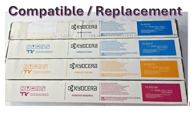 Kyocera TK-8527 Compatible Toner Set of four, TK8527C, TK8527K, TK8527M, TK8527Y