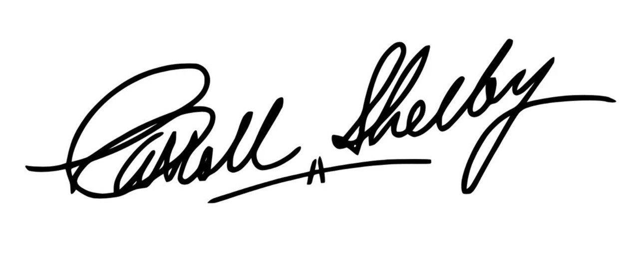 Carroll Shelby Signature 9” Vinyl Decal Mustang GT350 GT500 Cobra You Pick Color