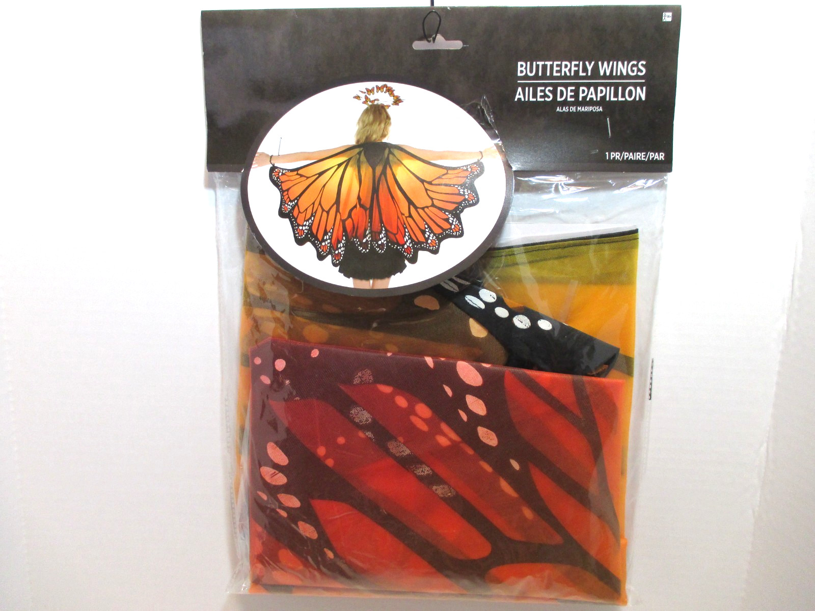 Vibrant Monarch Butterfly Wings NEW Costume Accessory Halloween Cosplay one size