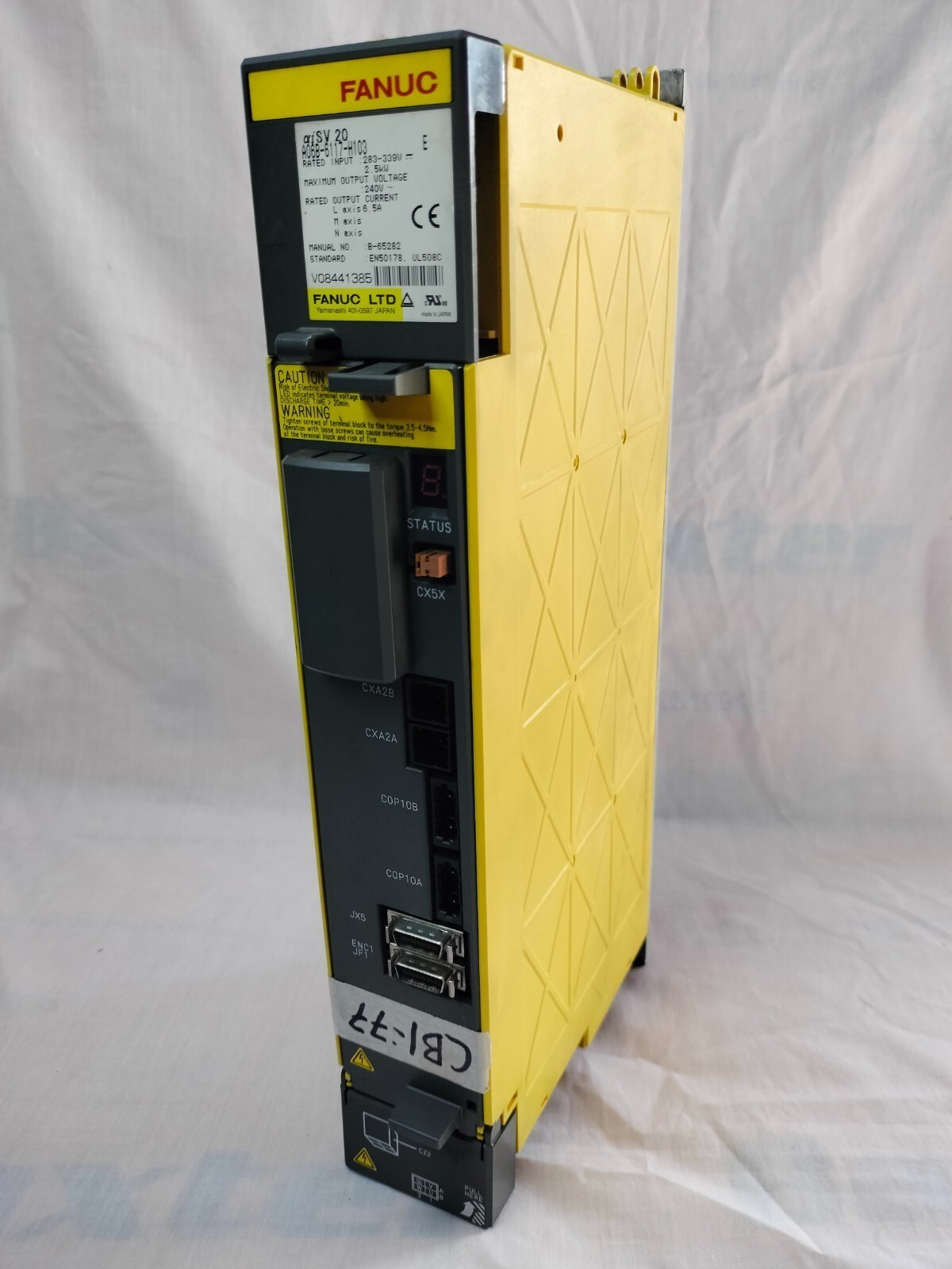 Fanuc A06B-6117-H103 Rev.E Servo Amplifier Module aiSV 20 283-339VDC 2.5kW / 240