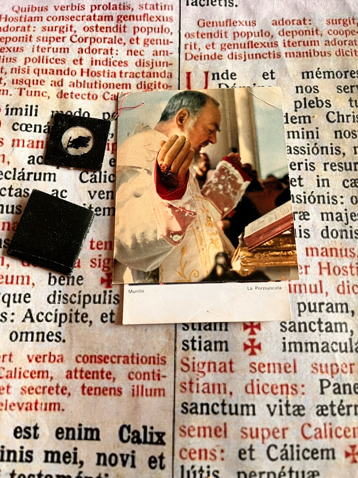 RARE RELIC Padre Pio : Convent of the Minor Capuchin Friars - Rome - 1974 