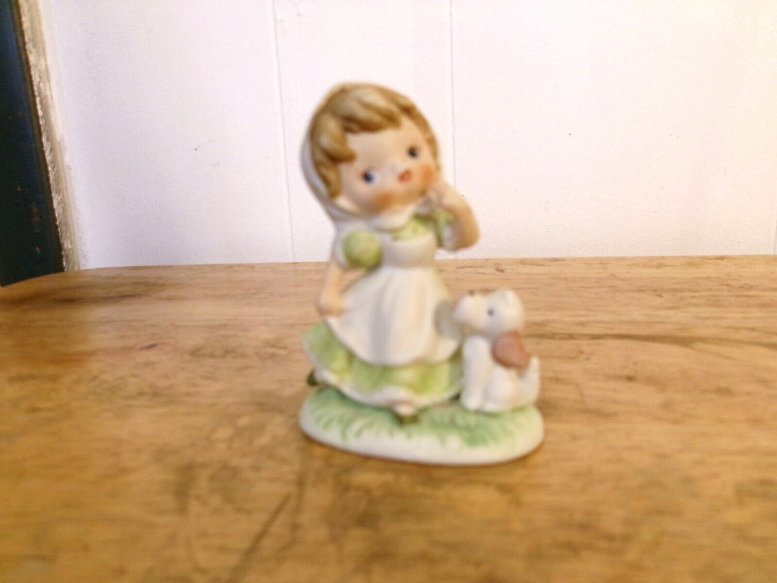 Vintage Homco Girl With Puppy Dog Sweet 3\ Vintage Homco Girl With Puppy Dog Sweet 3\