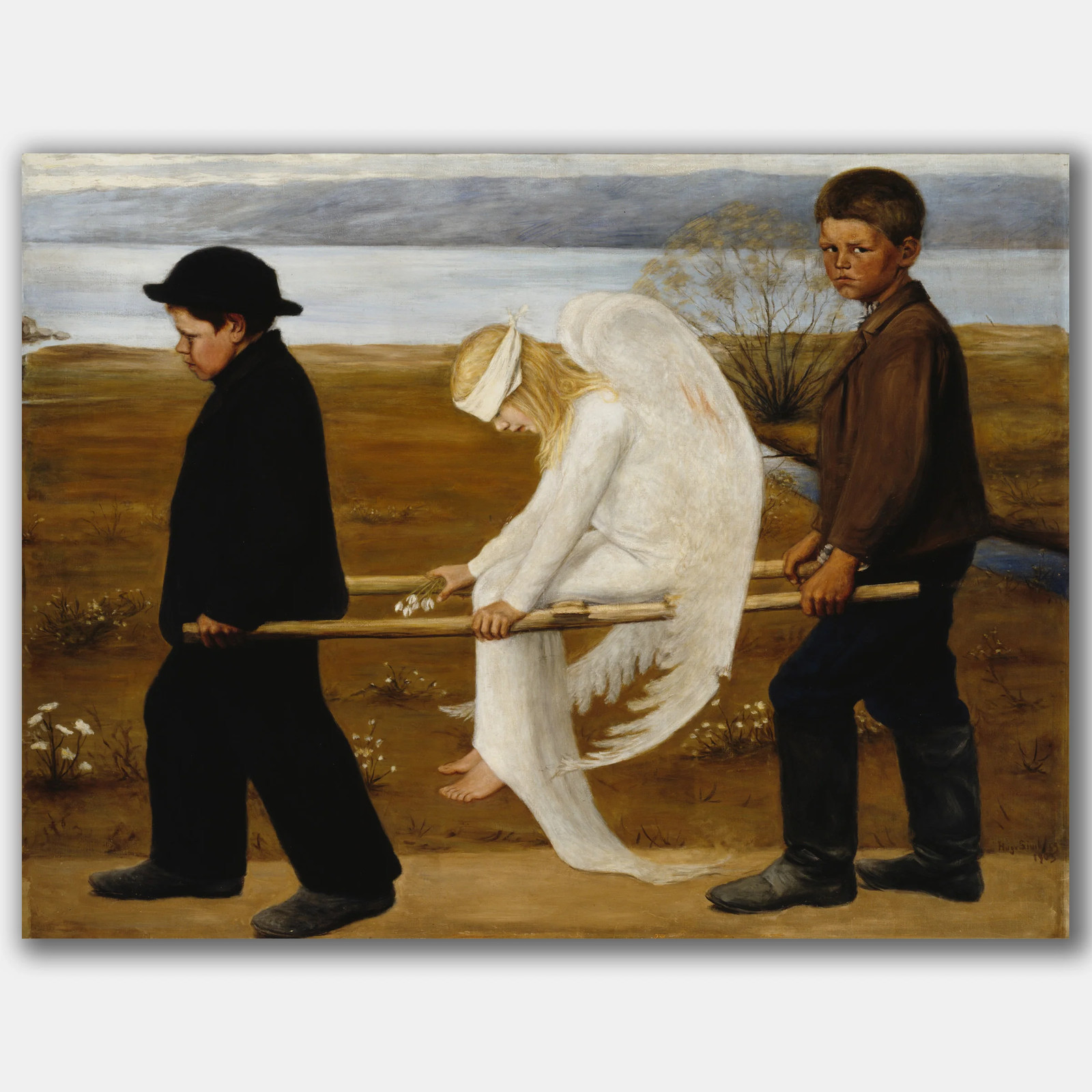 Hugo Simberg The Wounded Angel Nordic Symbolist Fine Art Giclee Print Wall Decor