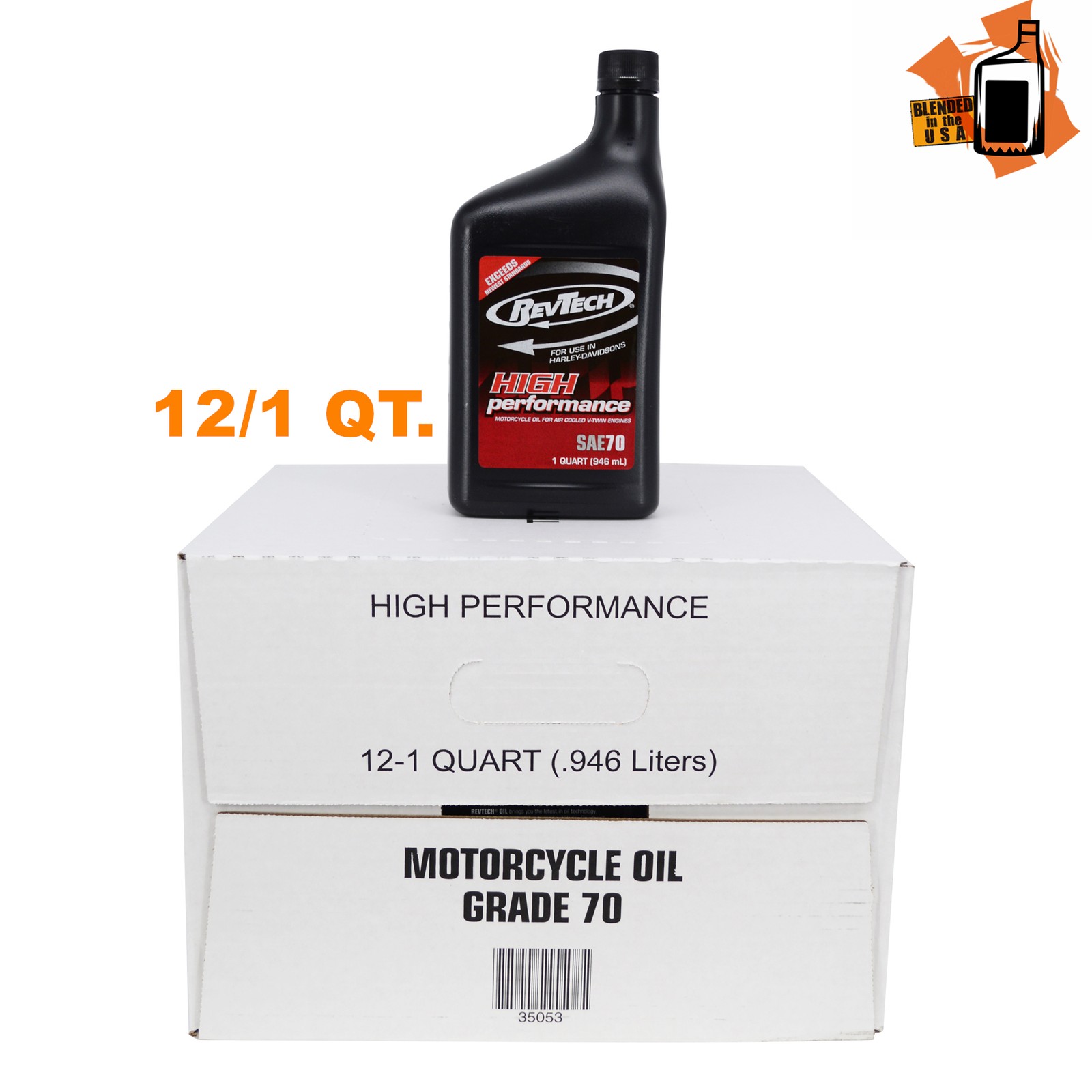12/1 Quarts Motorcycle Oil SAE70 Fit For Harley Davidson V-Twin Engine USA