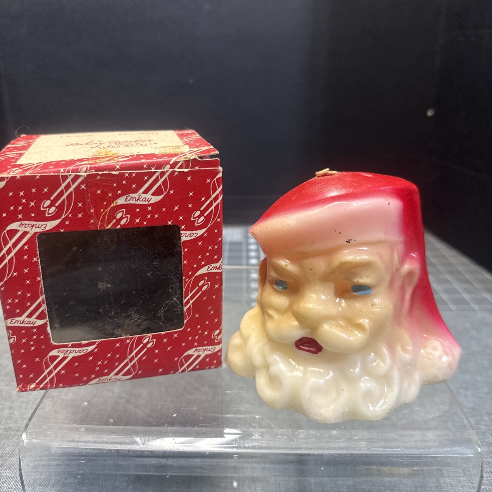 vintage emkay nos Santa Candle 4 “ vintage emkay nos Santa Candle 4 “