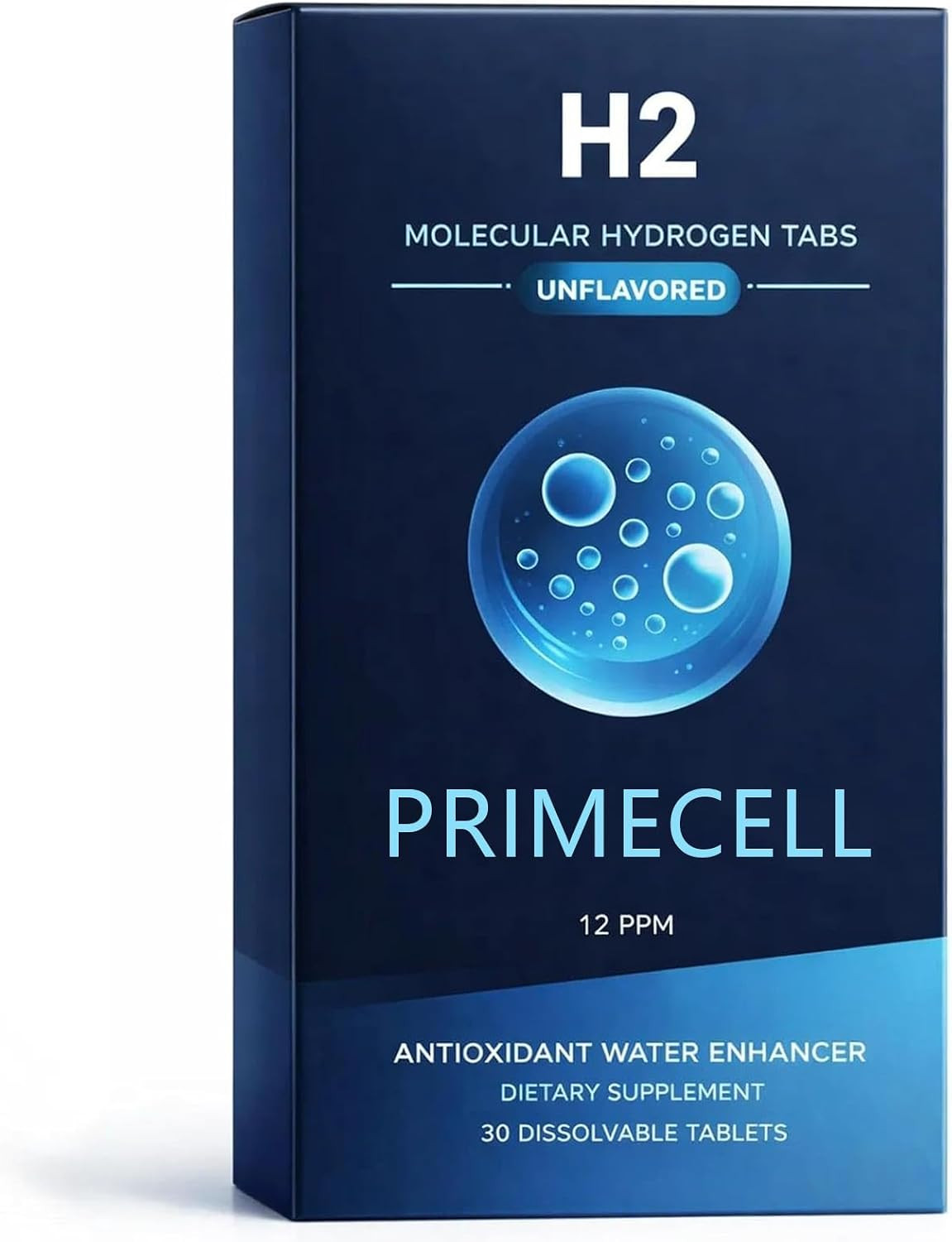 Primecell H2 Molecular Hydrogen Tablets- Effervescent H2 Tablets for Drinking Wa