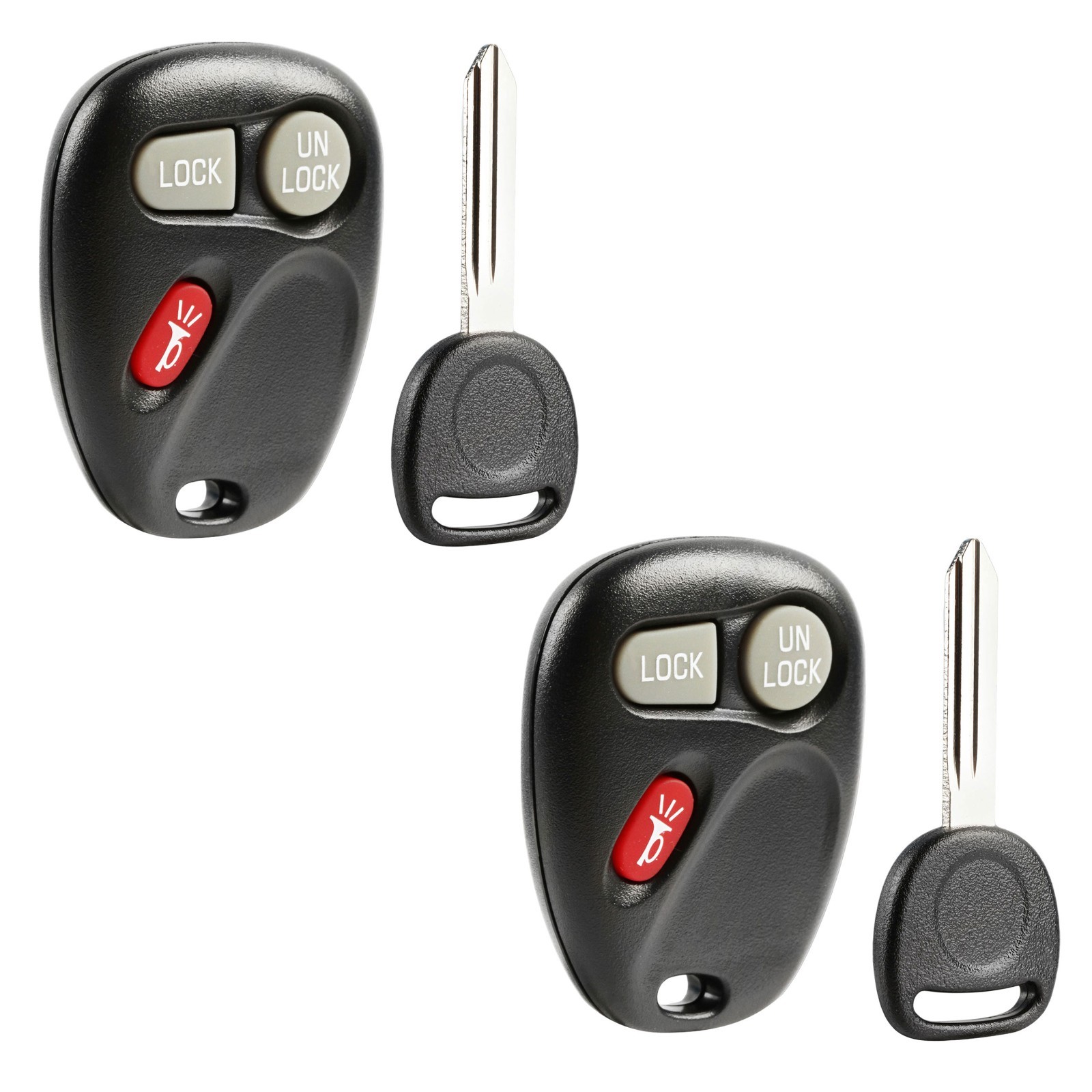 2 Replacement For 2001 2002 Chevrolet Silverado Key + Fob Remote 2 Replacement For 2001 2002 Chevrolet Silverado Key + Fob Remote