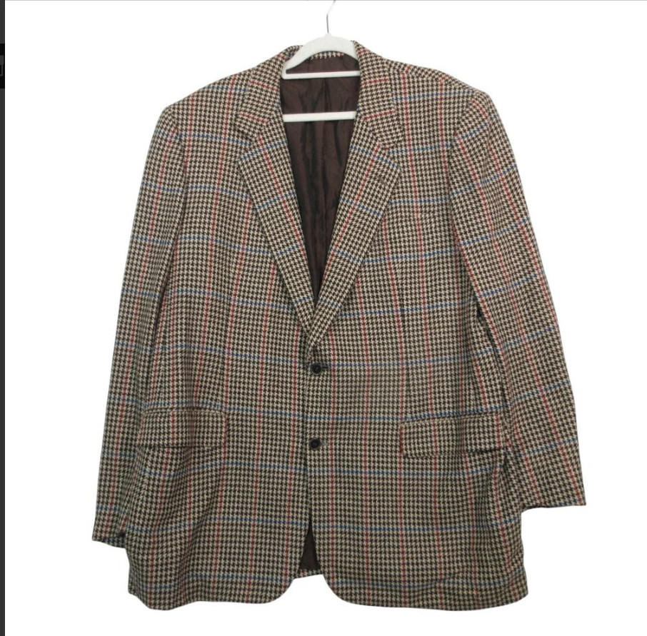 Brioni Roman Style Finissimo Wool Cashmere Sport Coat Check Italy 54L Brioni Roman Style Finissimo Wool Cashmere Sport Coat Check Italy 54L