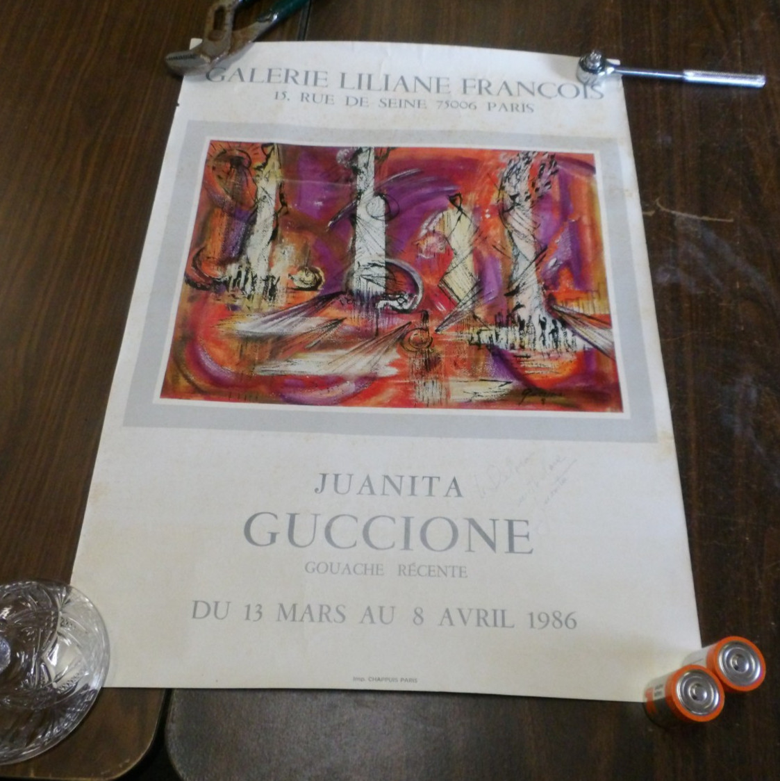 Juanita M. Guccione: Galerie Liliane Francois Poster .. Signed 18\