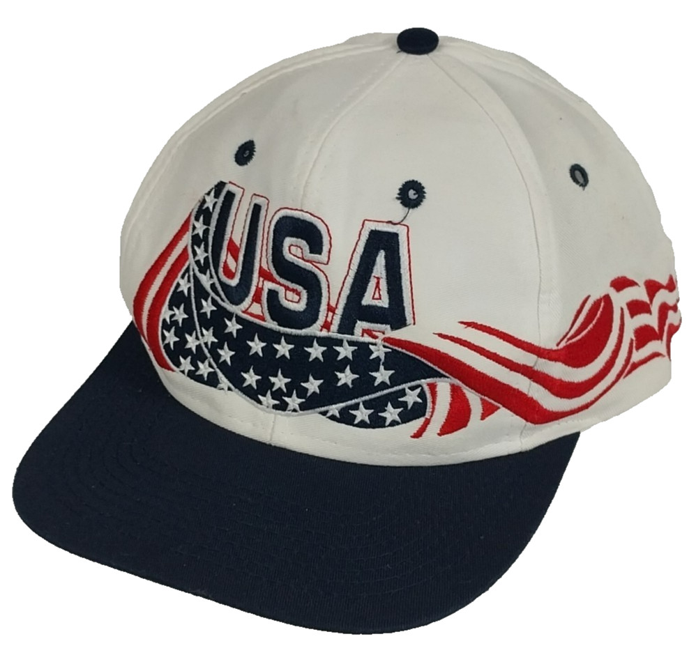 Vintage 1996 Atlanta Olympics USA Snapback Hat Logo 7 Cap