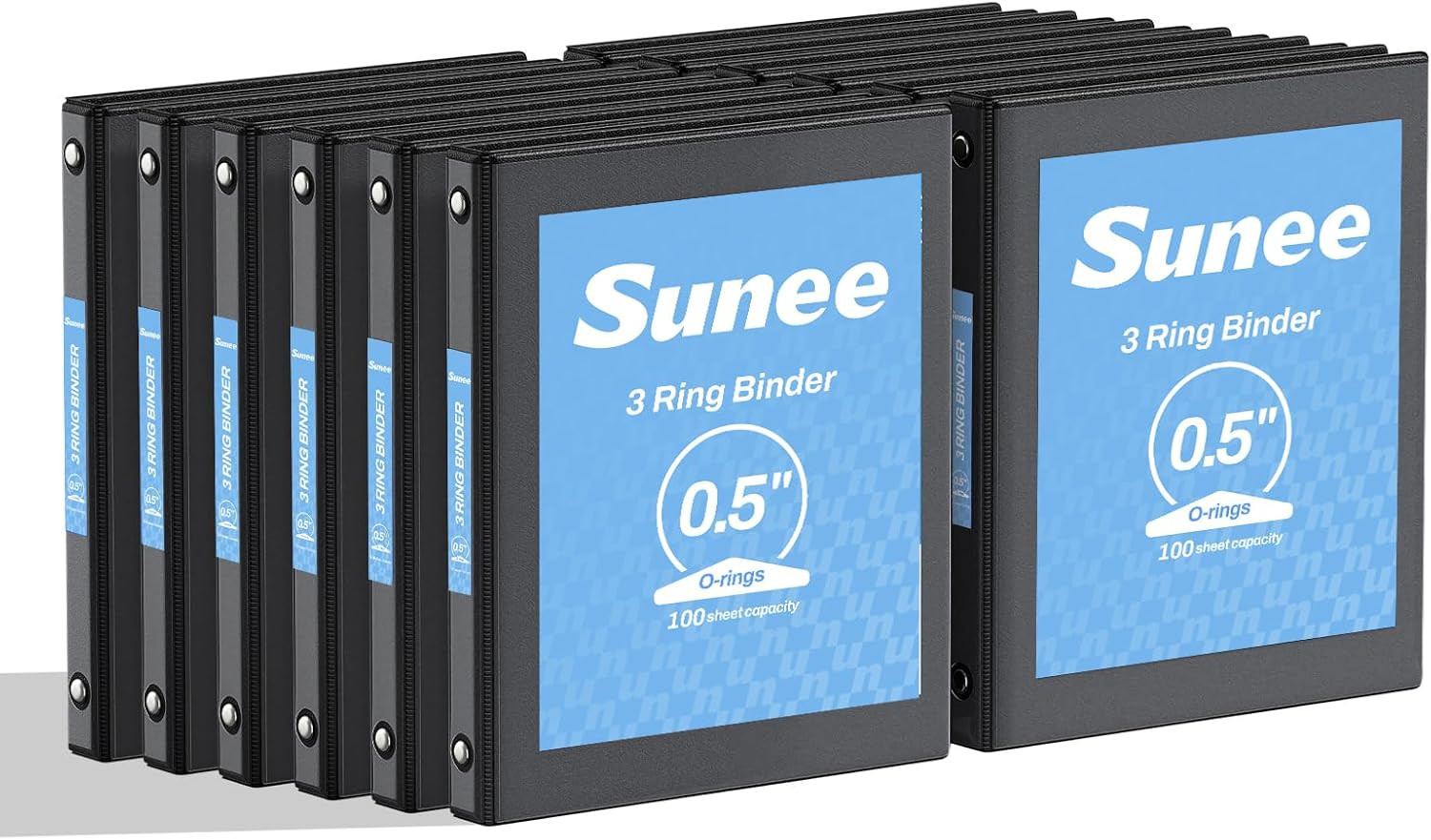 3 Ring Binders 1/2 Inch 12 Pack, Clear View Three Ring Pvc-Free (Fit 8.5X11 Inch 3 Ring Binders 1/2 Inch 12 Pack, Clear View Three Ring Pvc-Free (Fit 8.5X11 Inch