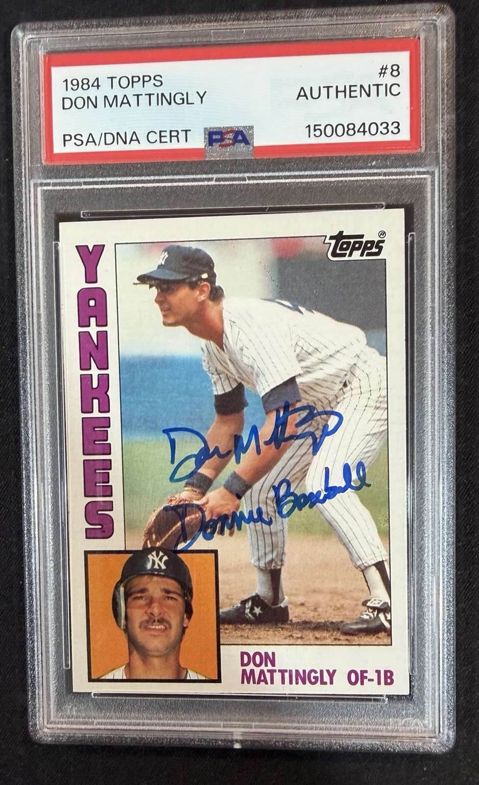 1984 Topps Don Mattingly Autograph Rookie PSA Authentic Auto “Donnie Baseball” 1984 Topps Don Mattingly Autograph Rookie PSA Authentic Auto “Donnie Baseball”