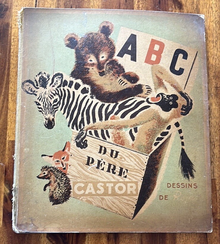 Vtg 1936 Children’s FRENCH Alphabet Book~du Pere Castor~F. Rojan Illustrations