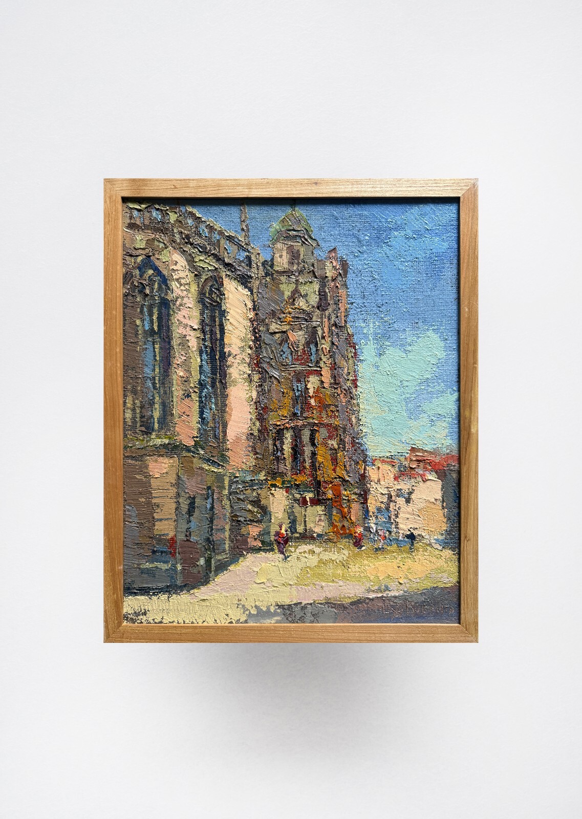 Oil painting Vienna St. Stephen\'s Cathedral Ukrainian painter Canvas original