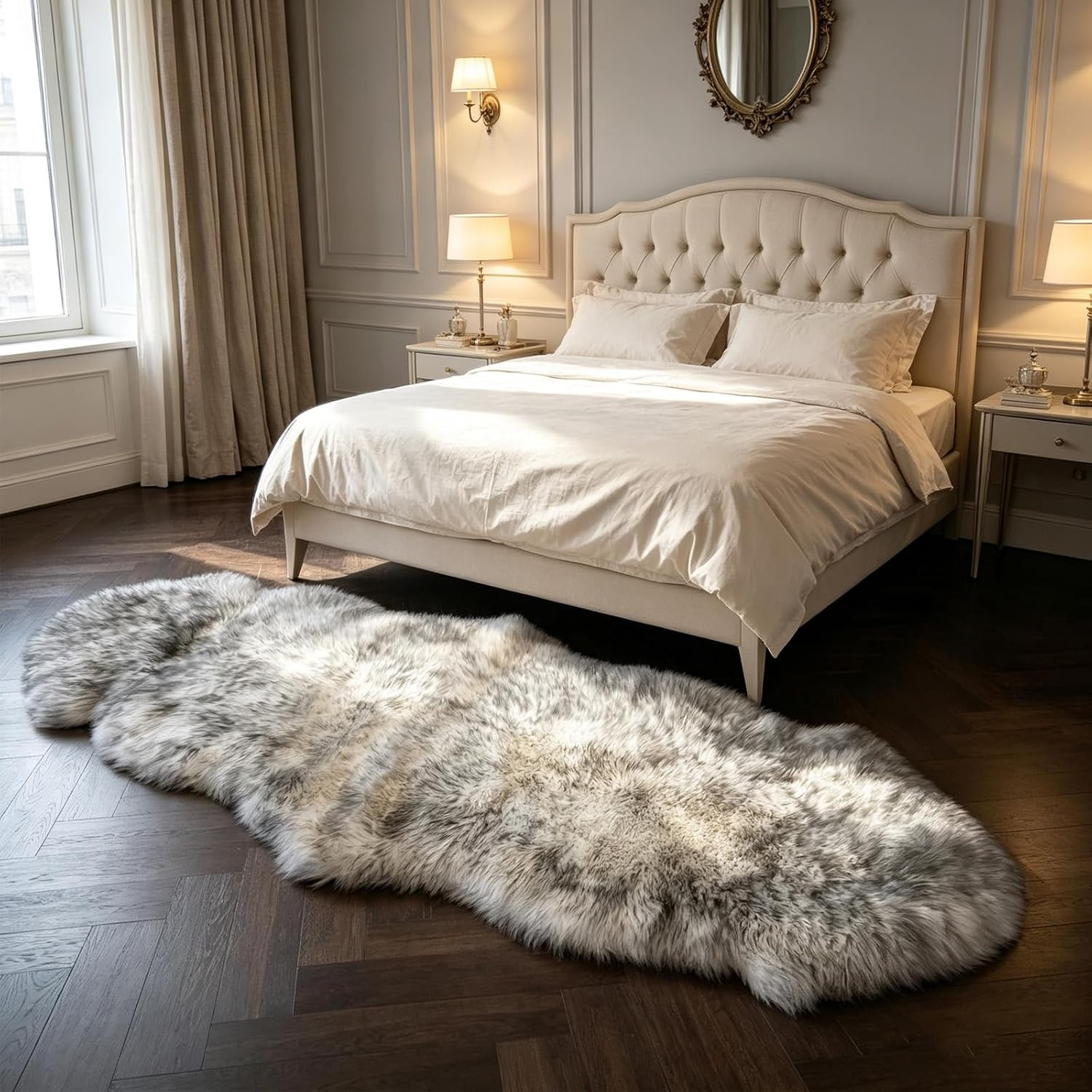 Luxury Genuine Sheepskin Rug Home Decor Sheepskin Throw|2 * 6 FT