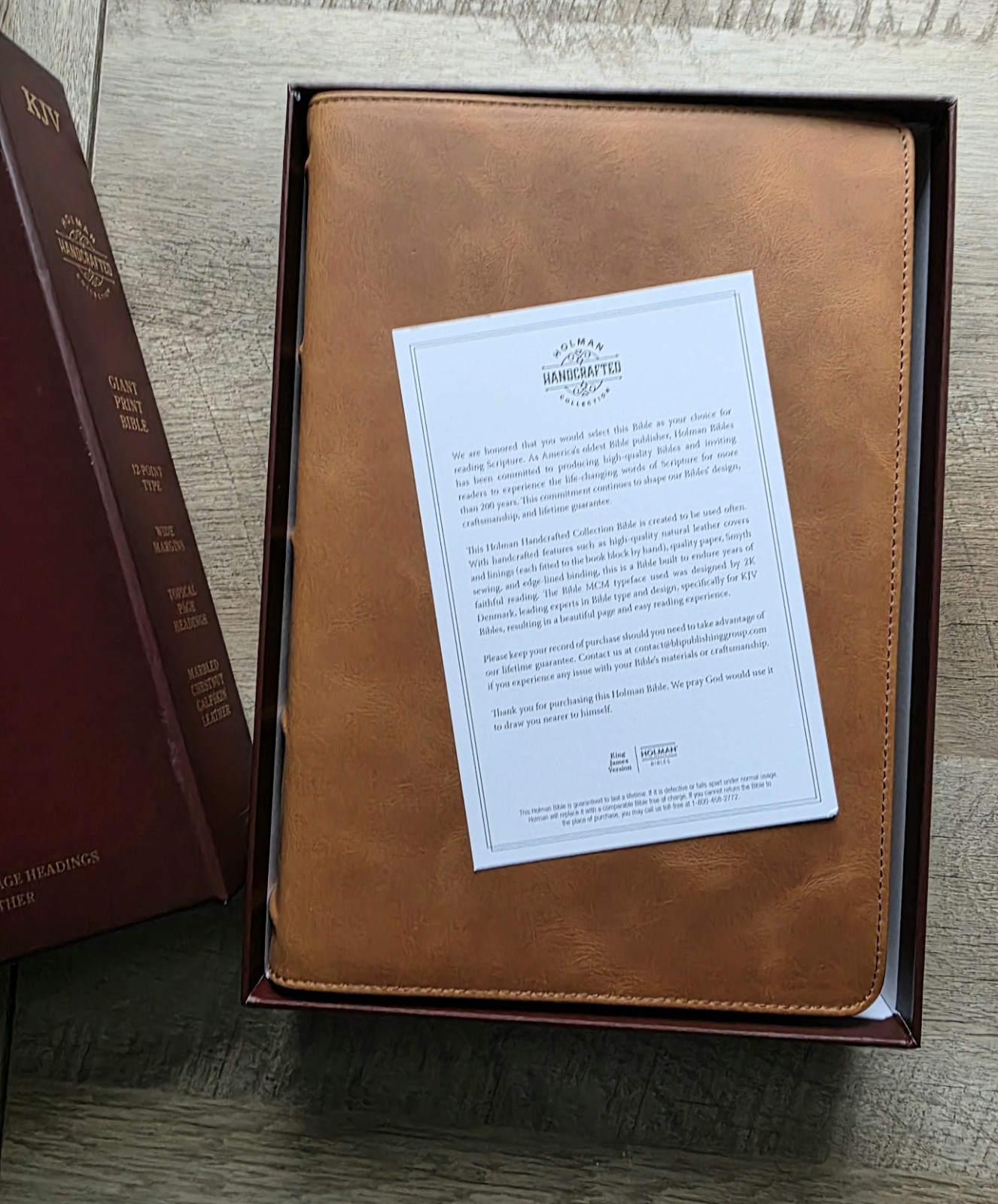 Holman Handcrafted Collection KJV Holy Bible Giant Print Leather Bound Holman Handcrafted Collection KJV Holy Bible Giant Print Leather Bound