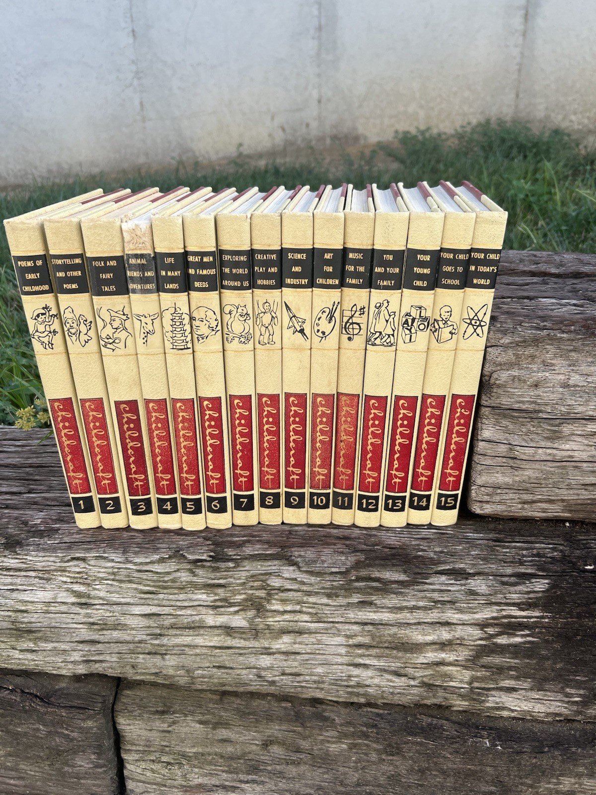 vintage 1954 Childcraft Hardcover Book Set 15 volumes Field Enterprises vintage 1954 Childcraft Hardcover Book Set 15 volumes Field Enterprises