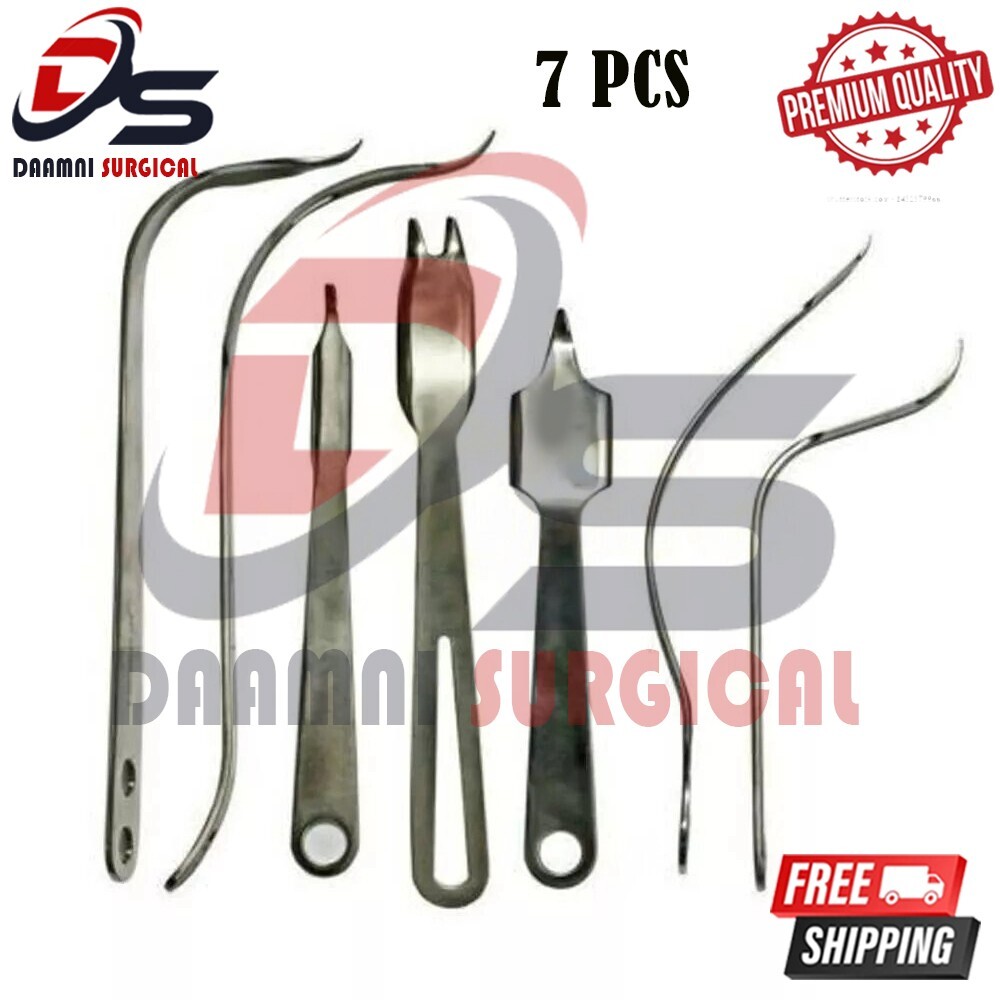 Retractors THA hip instruments Set Surgical instruments Set of 7 Pieces