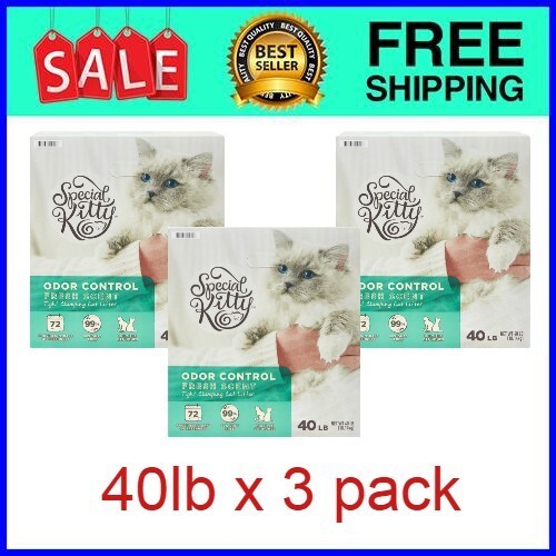 3 Pack Special Kitty Odor Control Tight Clumping Cat Litter, Fresh Scent, 40 lb 3 Pack Special Kitty Odor Control Tight Clumping Cat Litter, Fresh Scent, 40 lb