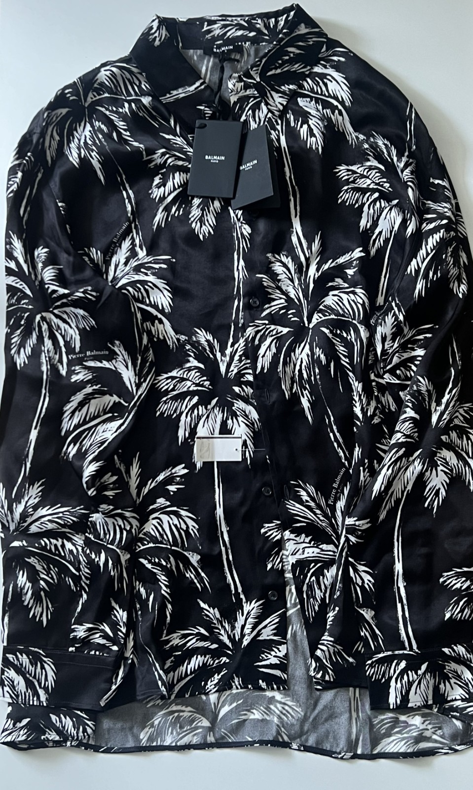 Balmain Paris Mens Flowing Shirt size 43 XL New with Tags MSRP $1550