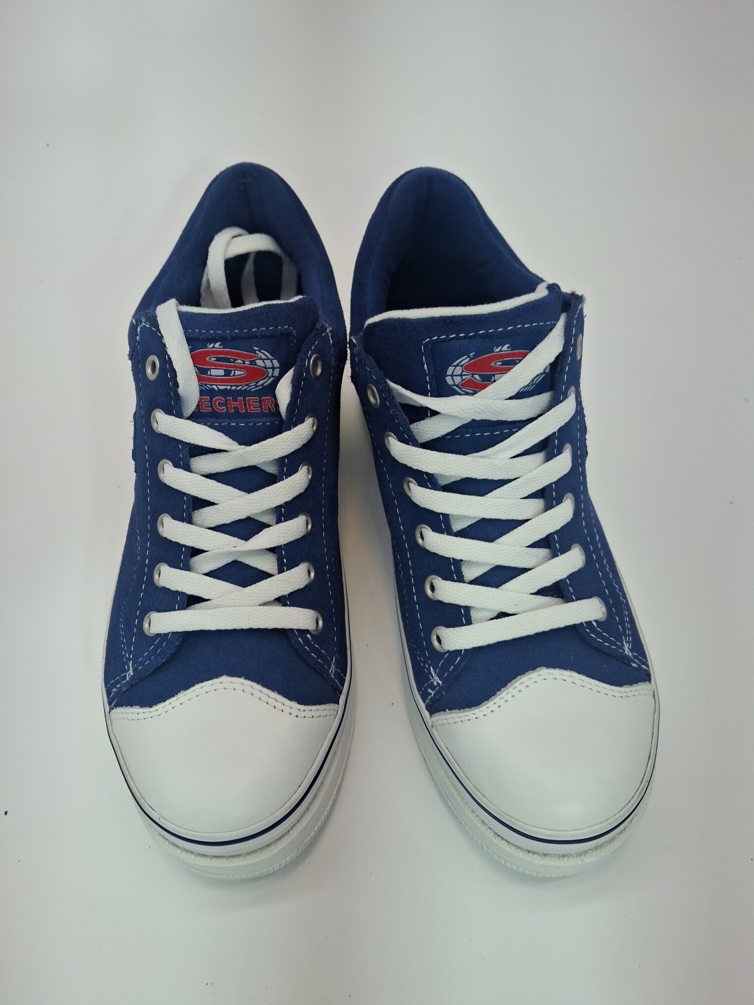 Vintage Sketchers 90\'s Platform Blue Suede Skechers Size 8 SN74360