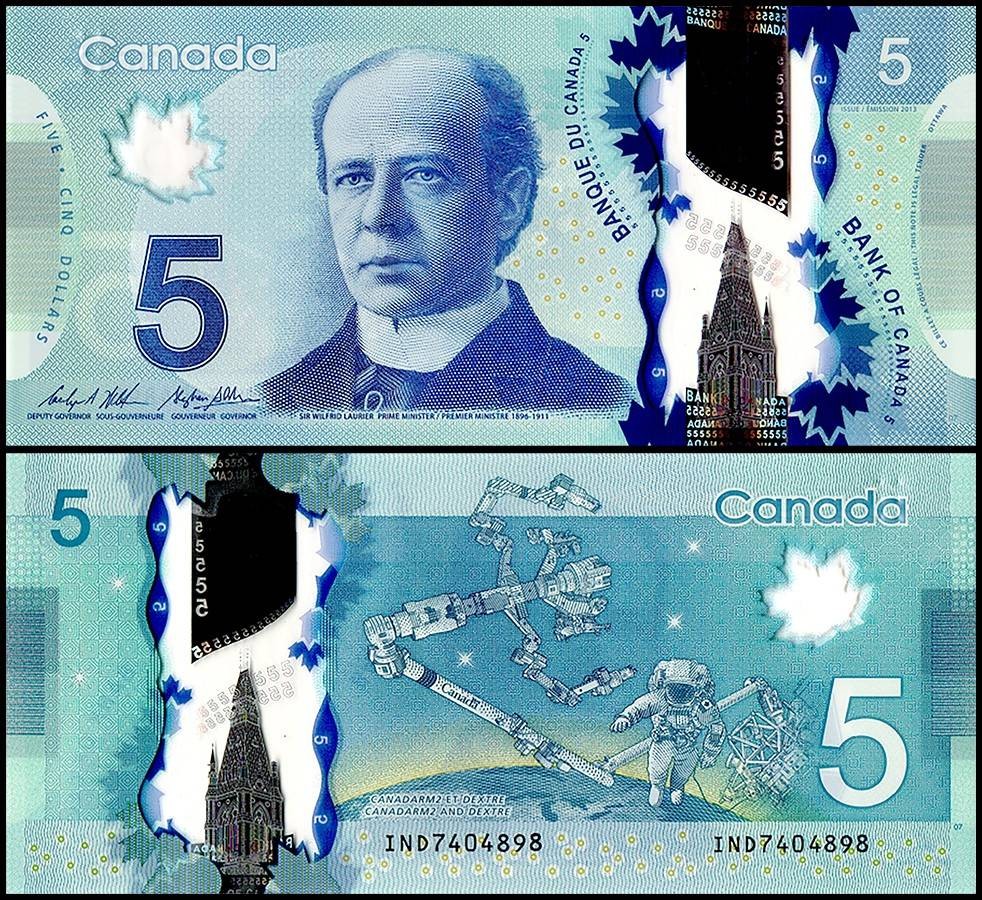 Canada 5 Dollars, 2013, P-106c, UNC, Polymer