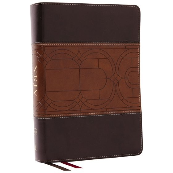 NKJV Study Bible, Leathersoft, Brown, Full-Color, Comfort Print