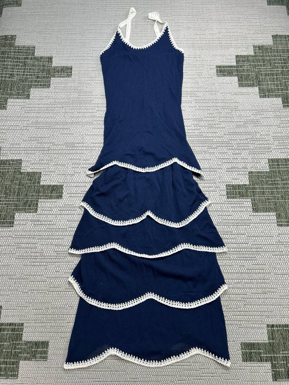 Ramy Brook Dress Womens Xs Blue White Blouson 