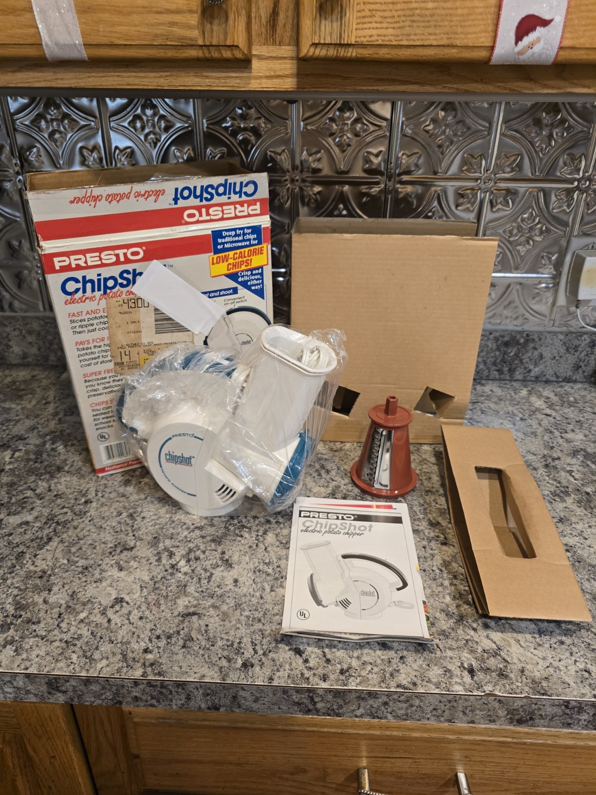New Vtg 1993 Presto ChipShot Electric Potato Chipper/Slicer 02960 New Open Box