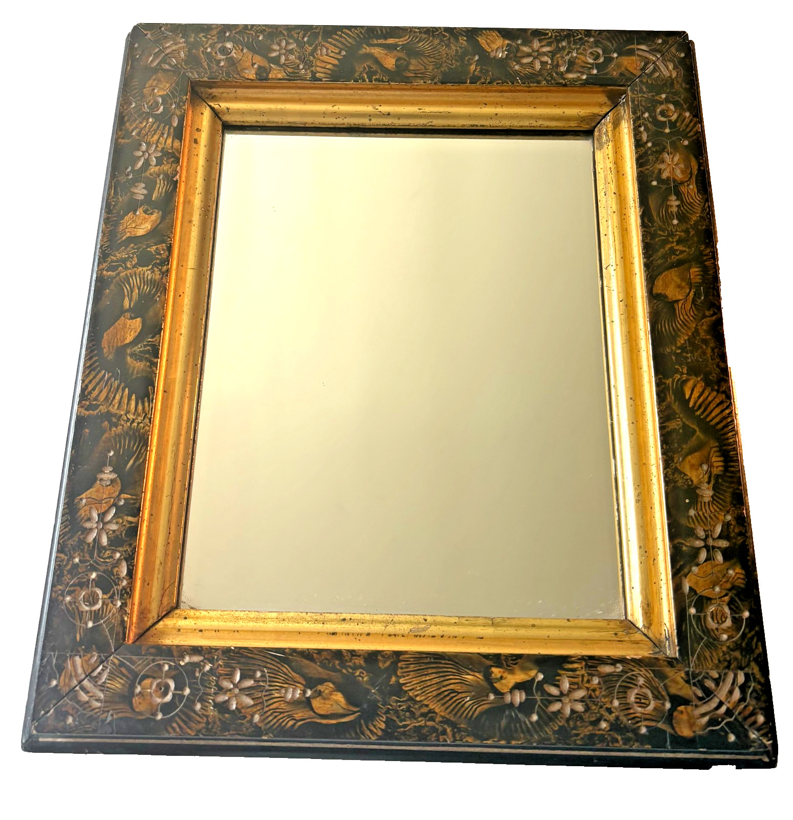 ANTIQUE c.1890s Victorian AESTHETIC MOVEMENT Chinoiserie MIRROR ANTIQUE c.1890s Victorian AESTHETIC MOVEMENT Chinoiserie MIRROR
