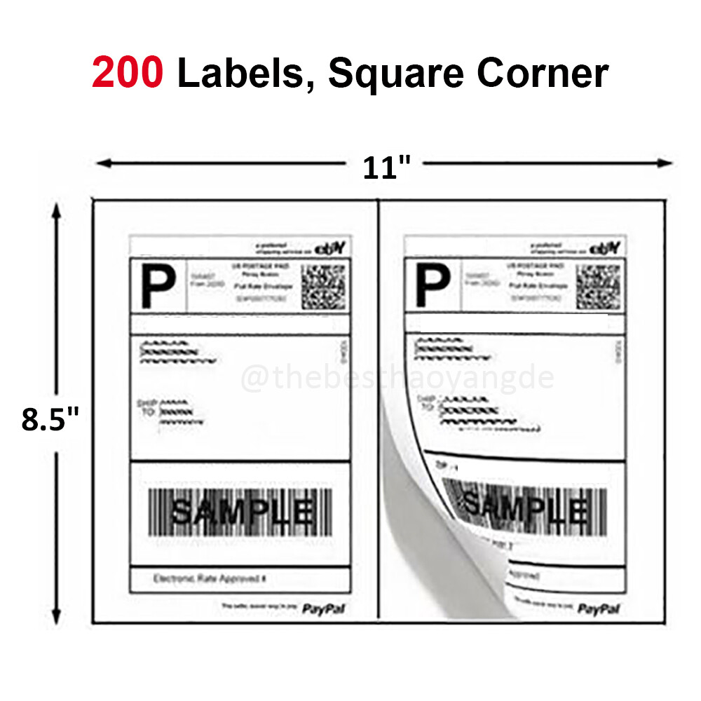 50-20000 Shipping Labels 8.5\