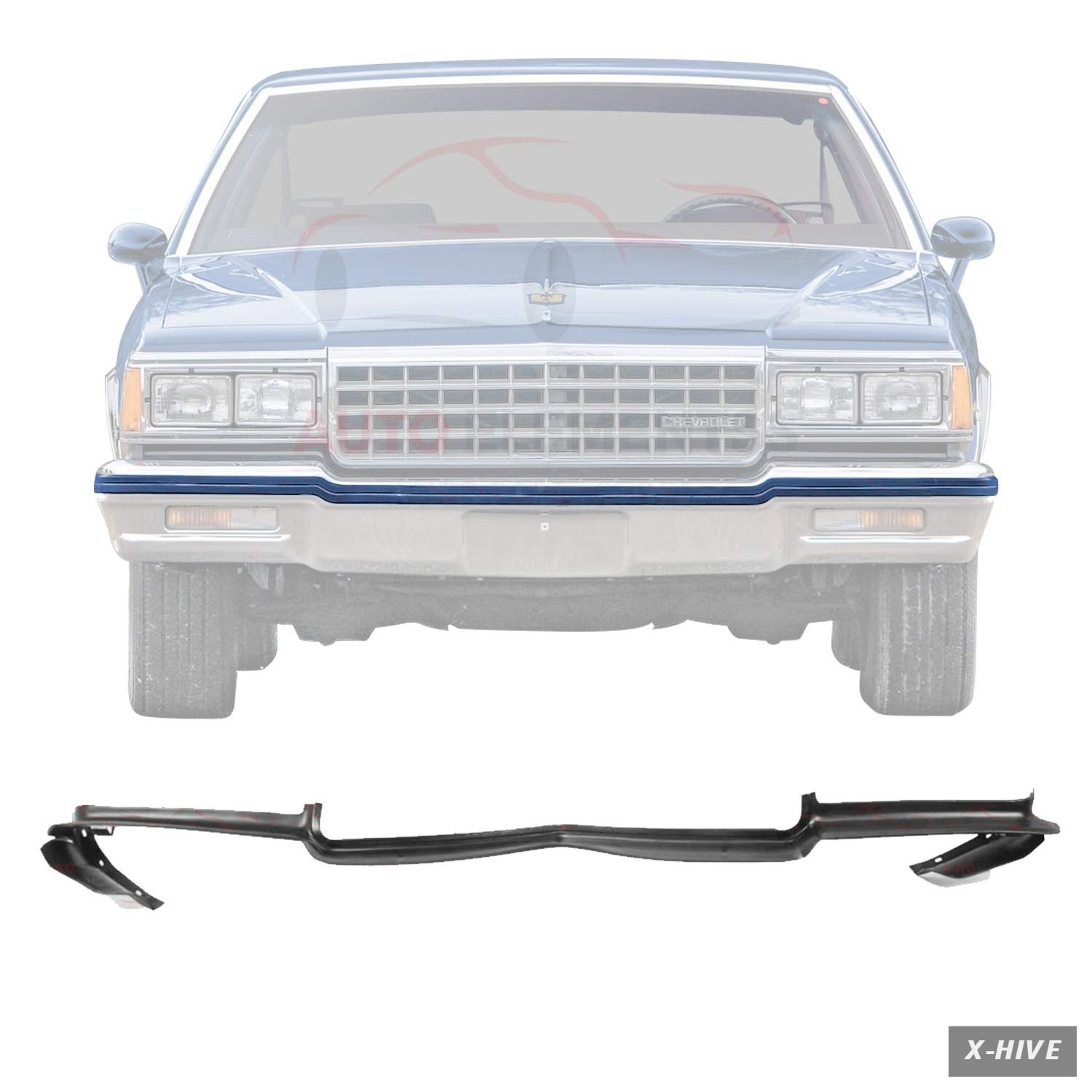 Front Bumper Filler Center Plastic For 1986-1990 Chevrolet Caprice 12390727