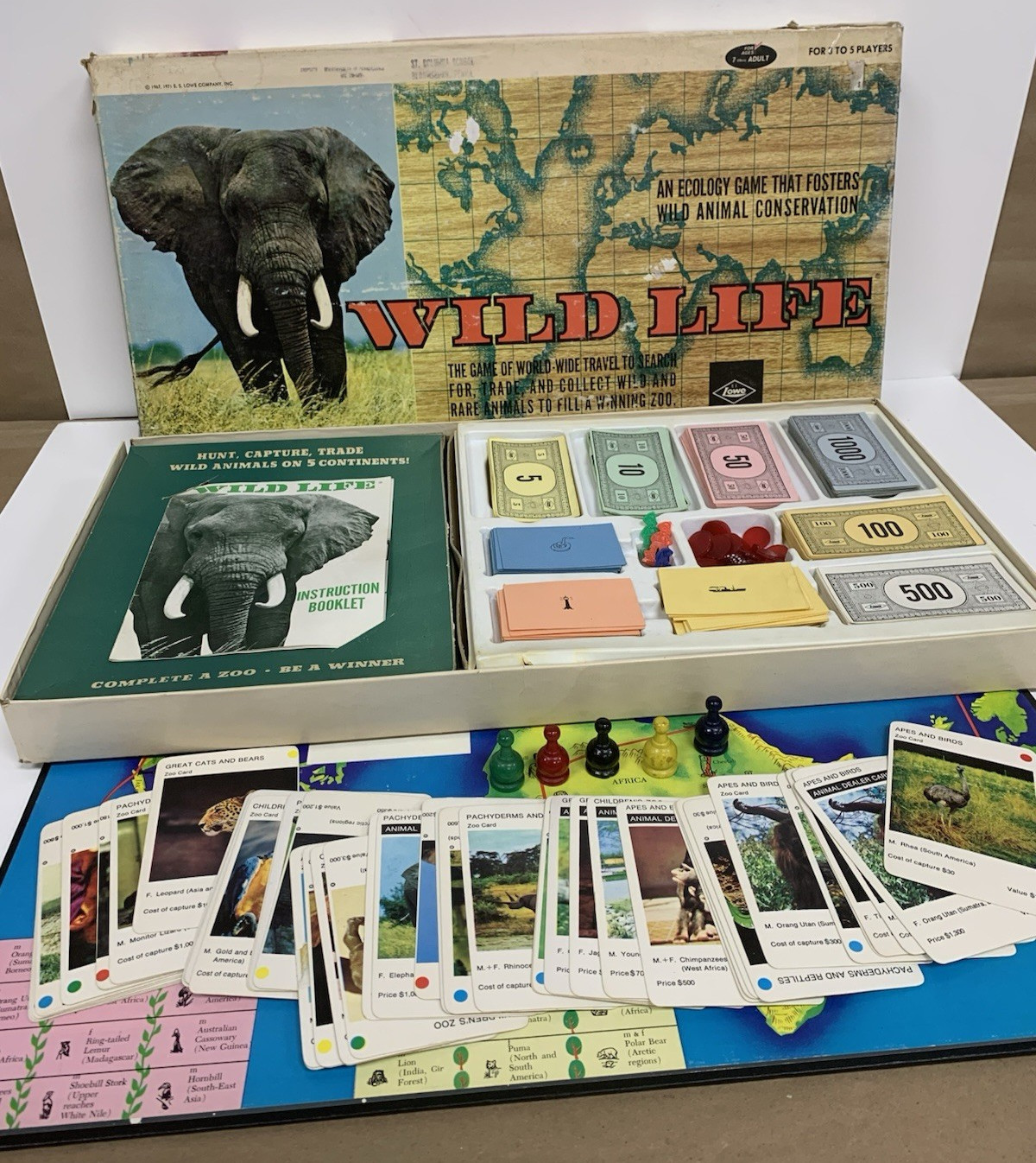Rare Vintage 1960\'s 1970\'s Wild Life Board Game Ecology Animal Conservation Rare Vintage 1960\'s 1970\'s Wild Life Board Game Ecology Animal Conservation