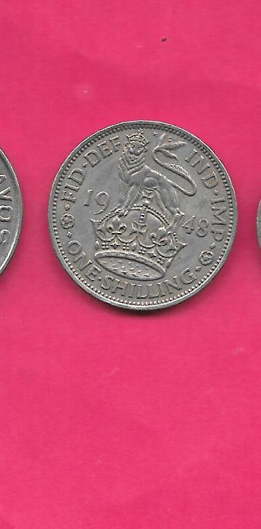 GB GREAT BRITAIN ENGLAND UK KM863 1948 SHILLING VF VERY FINE NICE OLD  COIN
