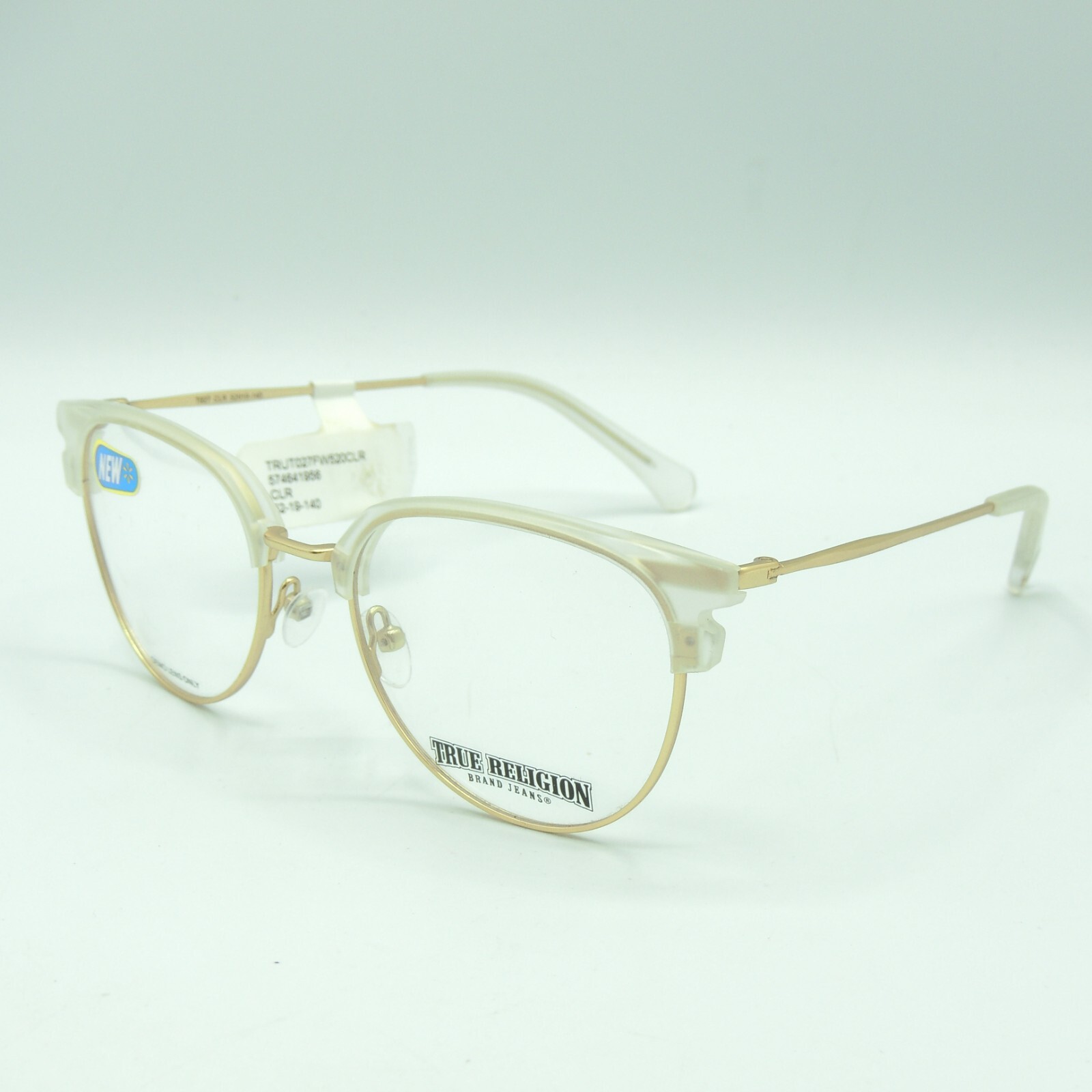 True Religion T027 CLR Clear Gold Eyeglass Frame 52 19 140
