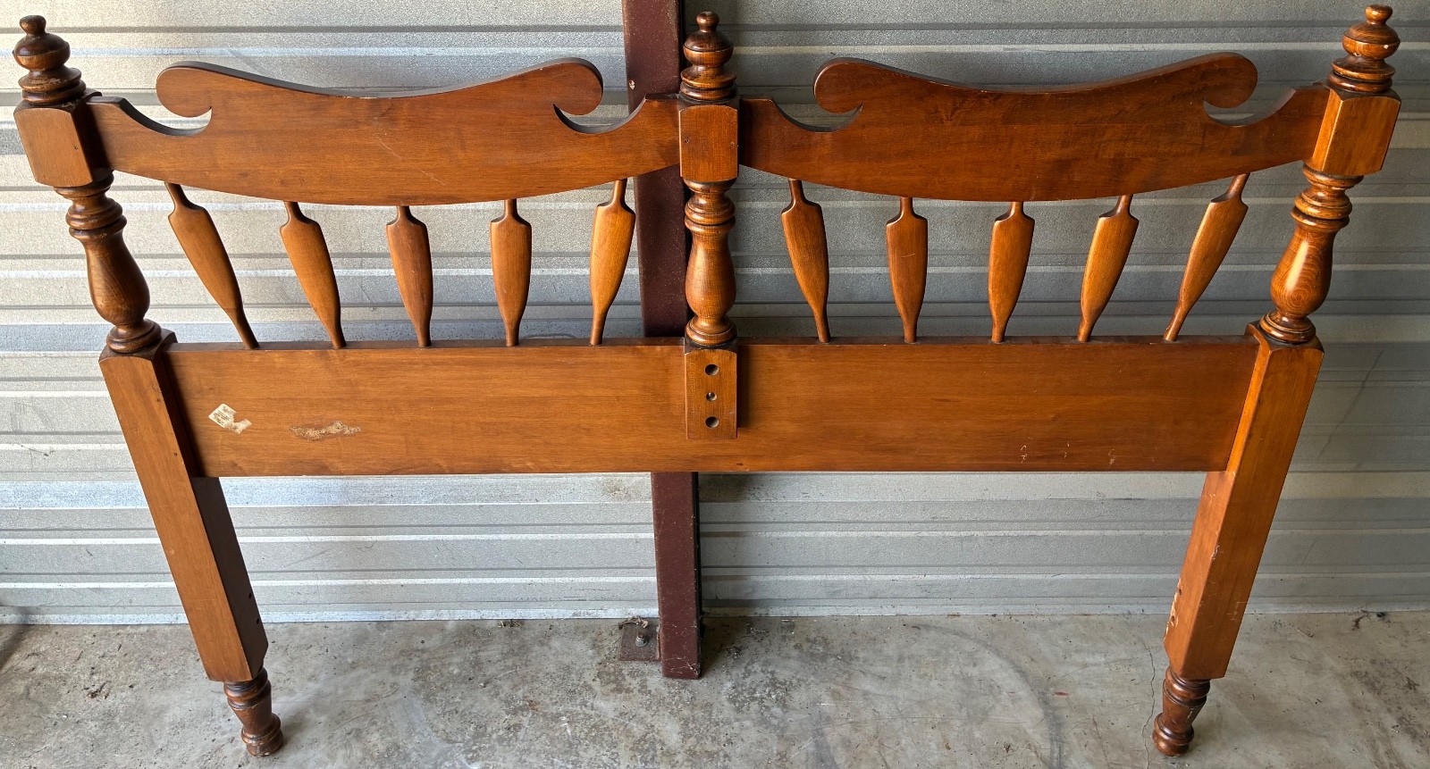 Vintage Tell City Furniture Co. Hard Rock Maple Headboard 56.5” x 44.5” Colonial Vintage Tell City Furniture Co. Hard Rock Maple Headboard 56.5” x 44.5” Colonial