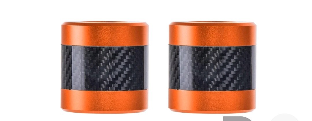 Gzicma Machined Orange CNC Alumium Carbon Fiber Inlay Crash Bar Slider