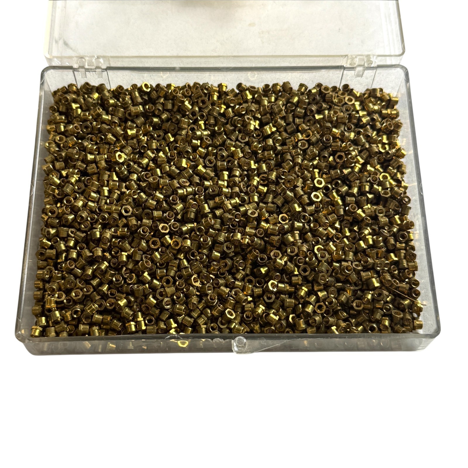 Bulk Lot - Approx 5000 Pcs Miniature Brass Hex Nuts 0.10\