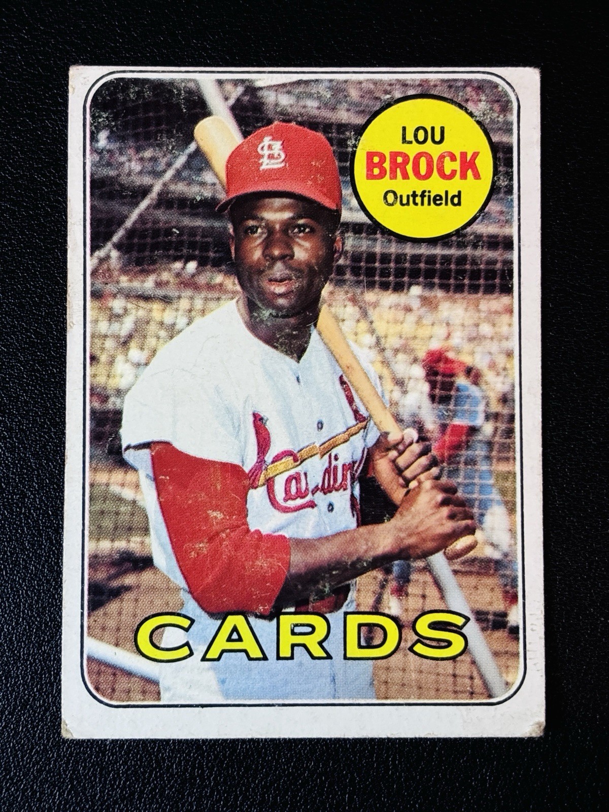 1969 Topps Cardinals HOF Outfielder Lou Brock #85 Baseball Card VG 1969 Topps Cardinals HOF Outfielder Lou Brock #85 Baseball Card VG