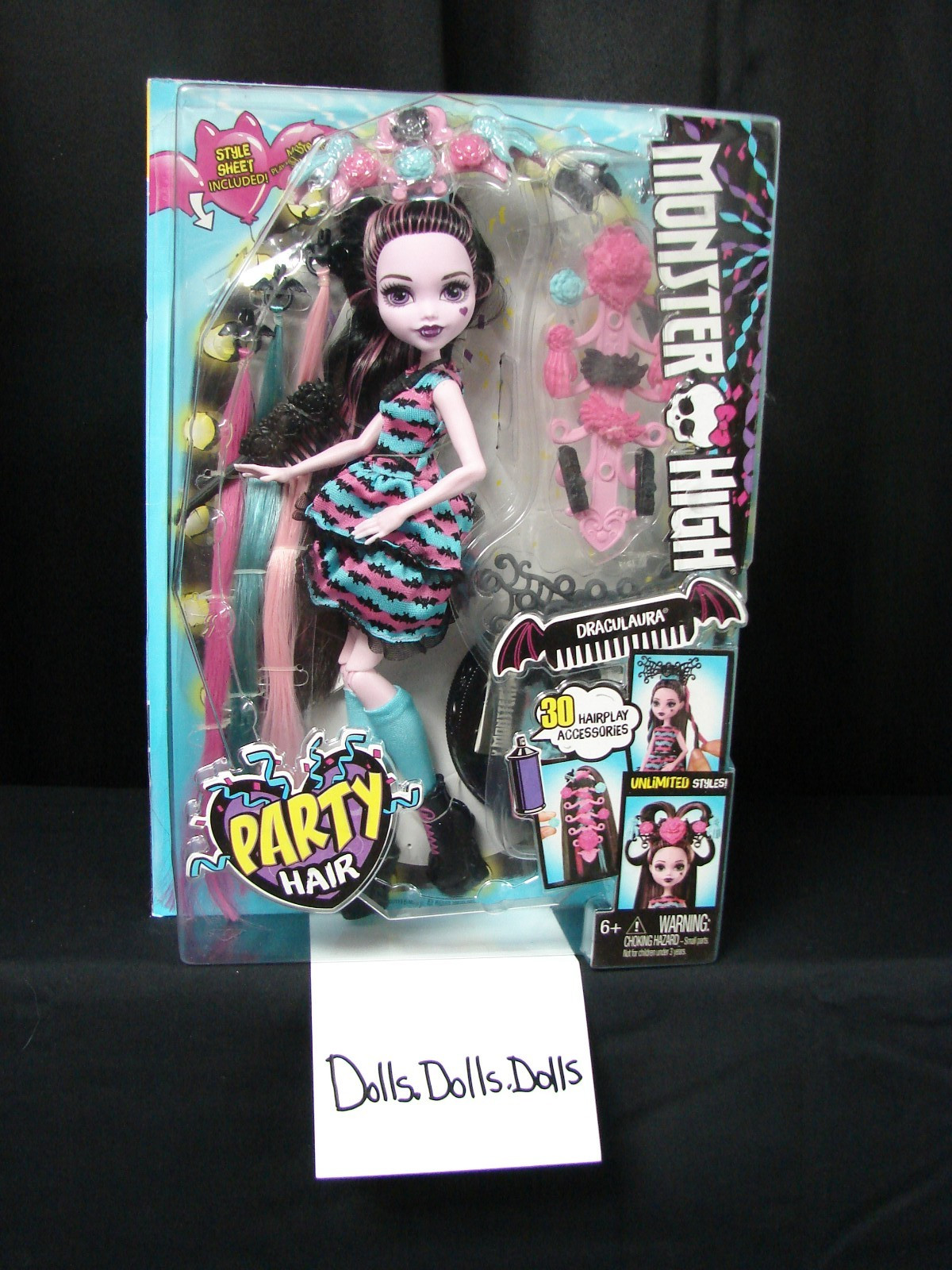 Mattel 2016 Monster High Party Hair Draculaura Doll Mattel 2016 Monster High Party Hair Draculaura Doll
