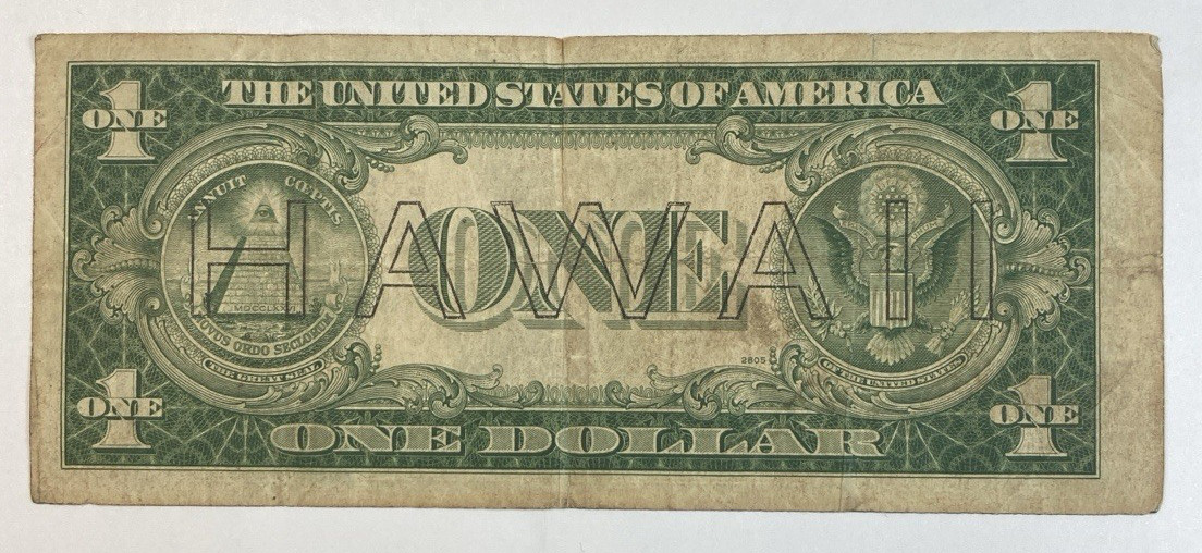 1935A $1 Hawaii Silver Certificate Emergency Issue Nice Original Fine 1935A $1 Hawaii Silver Certificate Emergency Issue Nice Original Fine