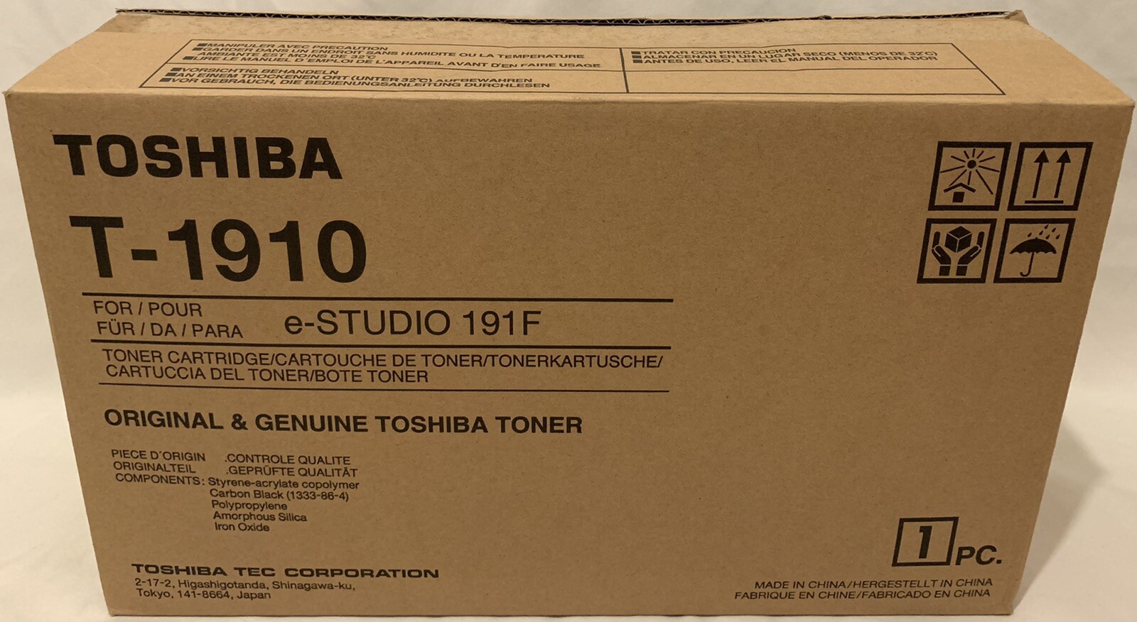 T1910 TOSHIBA E-STUDIO 191F TONER CARTRIDGE BLACK T1910 TOSHIBA E-STUDIO 191F TONER CARTRIDGE BLACK