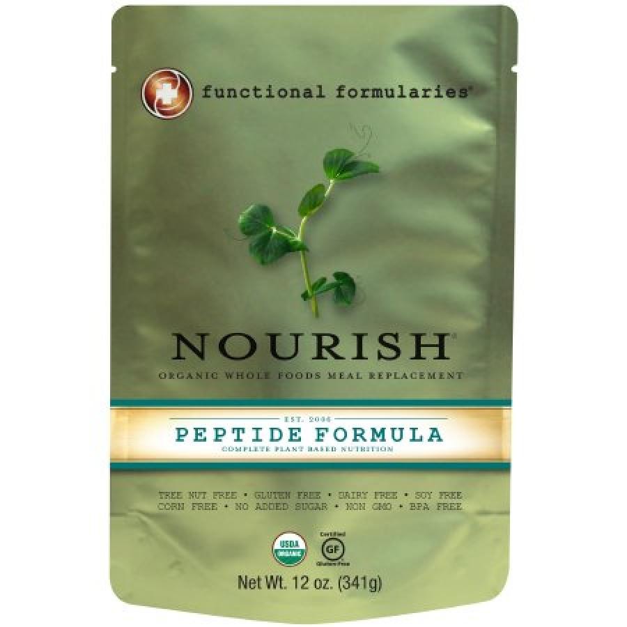 Nourish Peptide Formula 12oz Organic Food Flavor 520 Calories Pediatric Pouch 24
