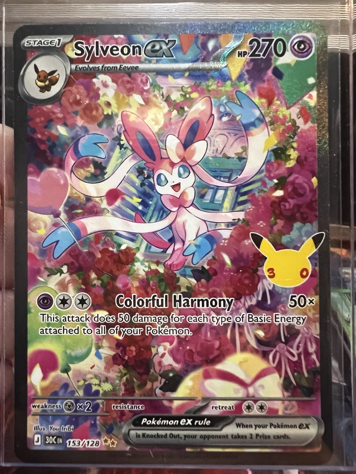 Sylveon ex 153/128 Me: 30th Celebration Holo NM Fresh Pull Full Art Sylveon ex 153/128 Me: 30th Celebration Holo NM Fresh Pull Full Art