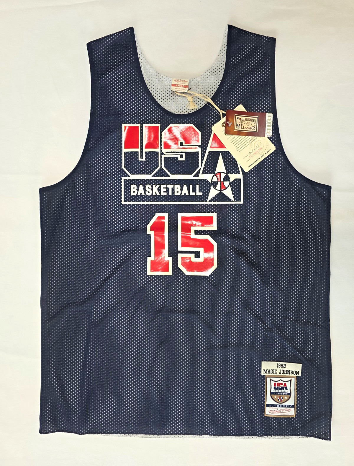 Mitchell & Ness 1992 USA Basketball Magic Johnson Practice Jersey L - NWT